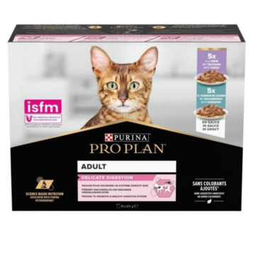 Proplan Adult Multipack 10x85gr Γαλοπούλα. & Ψάρια Ωκεανού σε σάλτσα