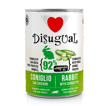 Disugual Vegetable Κονσέρβα Σκύλου Πατέ 400gr Κουνέλι με Κολοκυθάκια