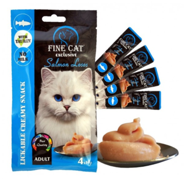 Fine Cat Exclusive Creamy Snack Σολομός 4x15gr