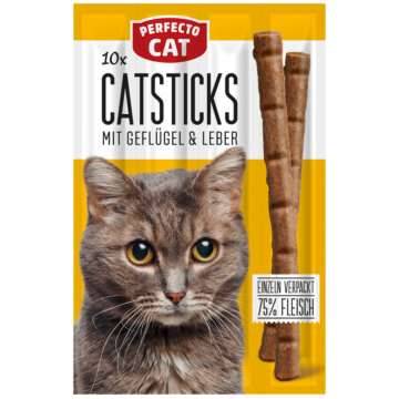 Perfecto Cat 10 Sticks για Γάτες  Με Πουλερικά & Συκώτι 50gr