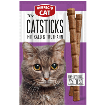 Perfecto Cat 10 Sticks για Γάτες με Μοσχάρι & Γαλοπούλα 50gr