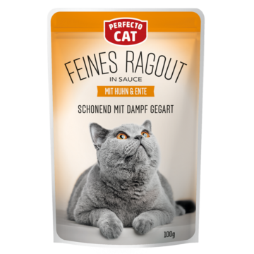 Perfecto Cat Adult Fine Ragout Κοτόπουλο & Πάπια 100g