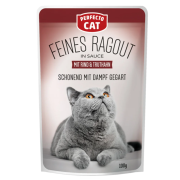 Perfecto Cat Adult Fine Ragout Γαλοπούλα & Βοδινό 100g