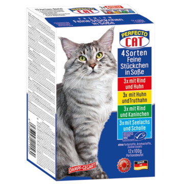 Perfecto Cat Fine Pieces Multipack σε Σάλτσα 12x100g