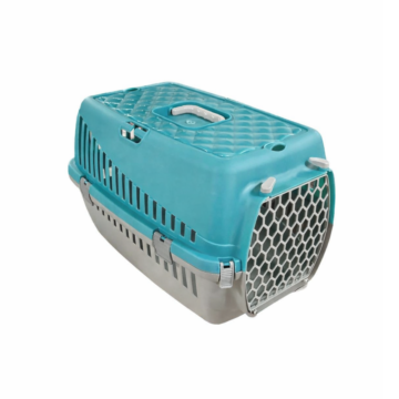 Carlos Pet Cage Color with Plastic Door Γκρί/Γαλάζιο 59x38x39cm