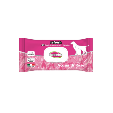 Inodorina Rose water Υγρά Μαντηλάκια Καθαρισμού 40τμχ