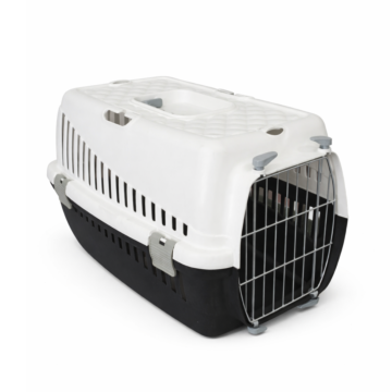 Carlos Pet Cage with Metal Door and Black Base/Red 46x32x31cm