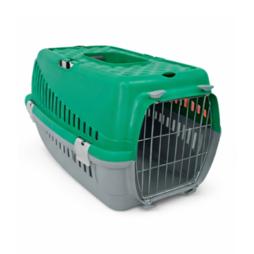 Carlos Pet Cage with Metal Door Grey Base/Green 46x32x31cm