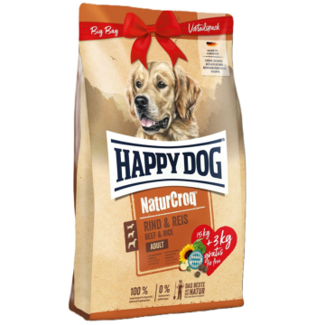 Happy Dog NaturCroq Beef 18kg (15kg + 3kg Δώρο