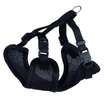 Trixie Junior Puppy Soft Harness with Leash Μαύρο 33-47cm x 10mm