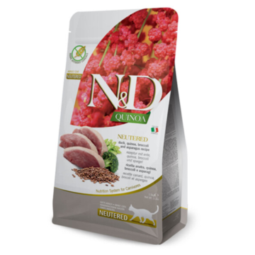 N&D Quinoa Grain Free Neutered Duck &  Adult Cat 1.5kg