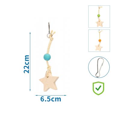 Nobleza Ξύλινο Παιχνίδι Πουλιών ή Χάμστερ σε Σχήμα Αστεριού