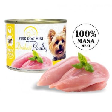 Fine Dog Mini Exclusive Πουλερικά 100% Κρέας 