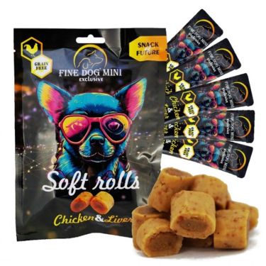 Fine Dog Mini Exclusive Soft Rolls με Κοτόπουλο και Συκώτι