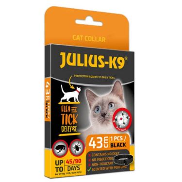 Julius-K9 Flea and Tick Αντιπαρασιτικό Περιλαίμιο Γάτας Μαύρο